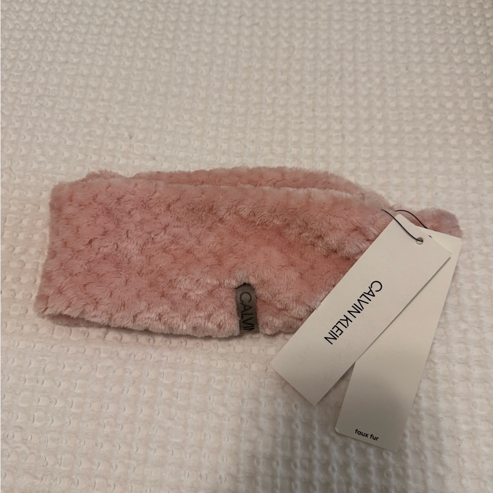 Calvin Klein Blush Faux Fur Headband